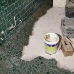 Floor mosaic by Iwona Luka renovation project at Casa de Koras