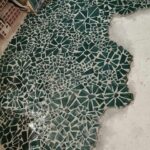 Floor mosaic by Iwona Luka renovation project at Casa de Koras