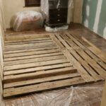 Old euro pallet double bed project by Iwona Luka