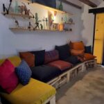 The sitting area of Casa de Koras