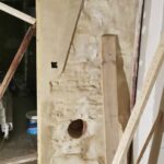 Stone wall reno project at Casa de Koras