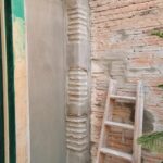 Tarrace brick wall reno project at Casa de Koras